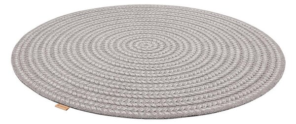 Kulatý koberec vlněný Agnella Noble Tino Geometrický světle šedý Rozměr: průměr 120 cm