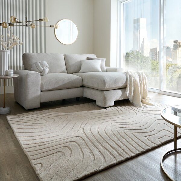 Krémový ručně tkaný vlněný koberec 160x230 cm Mesmerise Natural – Flair Rugs
