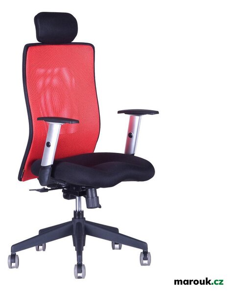 Kancelářská židle na kolečkách CALYPSO XL SP4 – s područkami a podhlavníkem Černá 1111