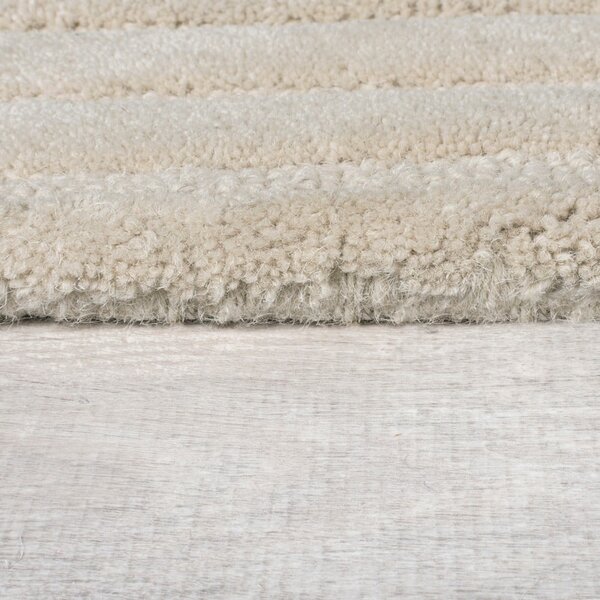 Krémový ručně tkaný vlněný kulatý koberec ø 160 cm Mesmerise Natural – Flair Rugs