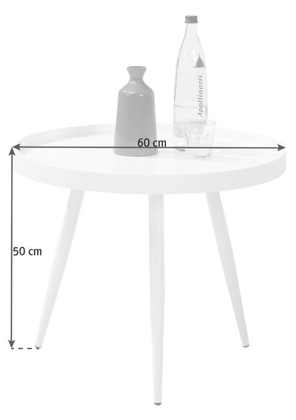 KONFERENČNÍ STOLEK, černá, kov, kompozitní dřevo, 60/60/50 cm Carryhome - Konferenční stolky