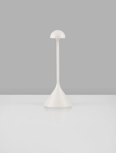 Vonkajšia stolová lampa Dalt pieskovo biela 1 W – Bílá