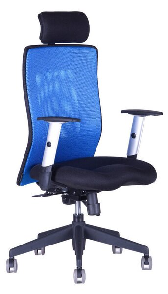 Kancelářská židle na kolečkách Office Pro CALYPSO XL SP1 - s područkami a podhlavníkem Modrá 14A11
