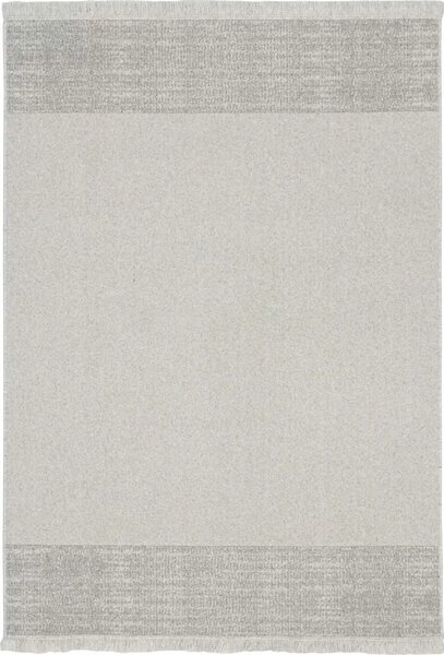 Kusový koberec vlněný Agnella Noble Sullo Moderní světle šedý s třásněmi Rozměr: 120x180 cm