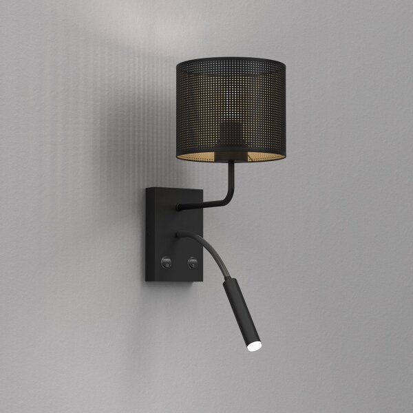 Nástěnná lampa LOFT SHADE 1xE27/60W+1xG9/8W/230V černá/zlatá