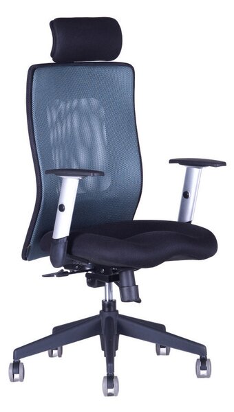 Kancelářská židle na kolečkách Office Pro CALYPSO XL SP1 - s područkami a podhlavníkem Antracit 1211