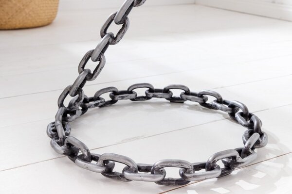 Odkládací stolek CHAIN 55 CM stříbrný Nábytek | Doplňkový nábytek | Odkládací stolky