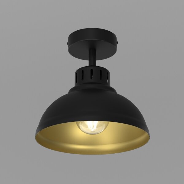 Přisazený lustr SVEN 1xE27/15W/230V černá/zlatá