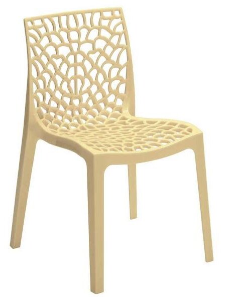 Jídelní plastová židle Stima GRUVYER – bez područek, více barev Avorio