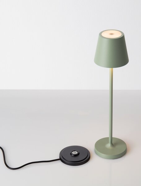 Venkovní stolní lampa Petit olivová 2 W