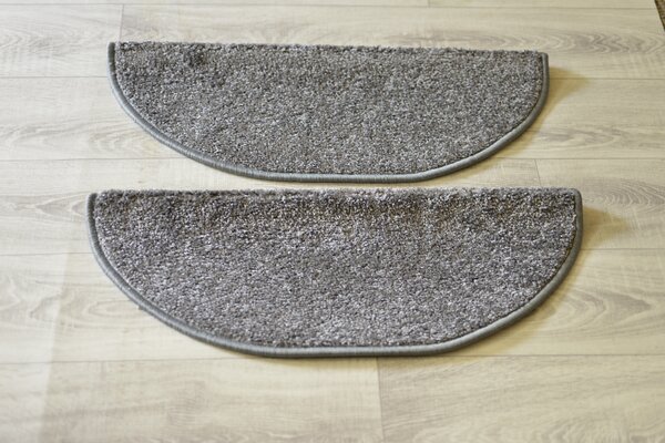 Kobercový ráj Kobercový nášlap na schody FLORYDA 30 šedý Rozměr: 65 cm x 24 cm + 3 cm (zahnutí)
