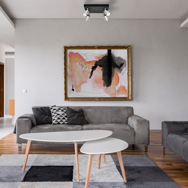 LED Bodové svítidlo TUNE 4xGU10/4,8W/230V matný chrom/černá