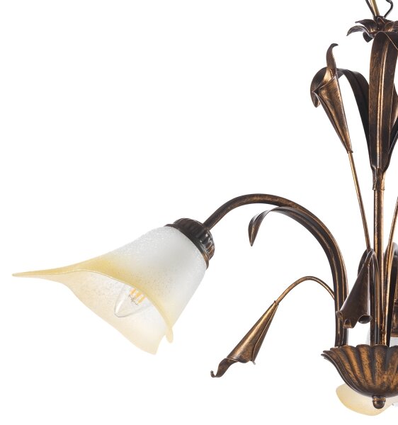 ONLI - Lustr na řetězu LUCREZIA 3xE14/6W/230V bronzová