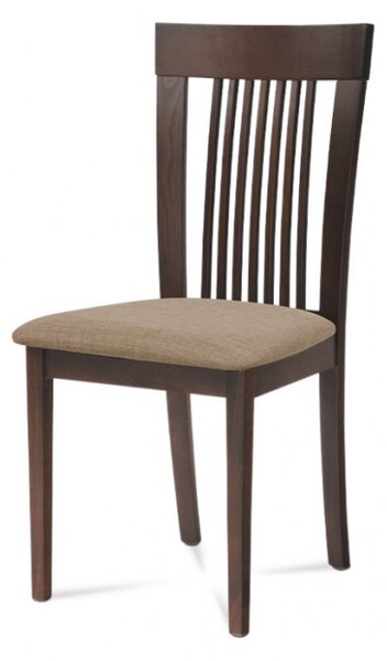 Jídelní dřevěná židle FAGGIO – ořech, krémový potah