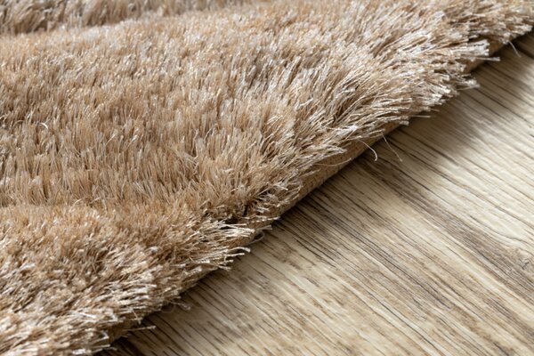 Makro Abra Kusový shaggy koberec FLIM 008-B1 Kruhy béžový Rozměr: 80x150 cm