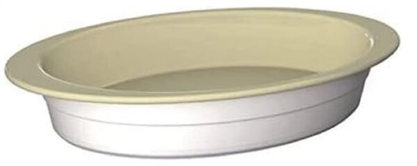 Keramická forma na pečení / pekáč oválný 38x26cm Bake'nHot Wesco (barva-bílá/mandlová)