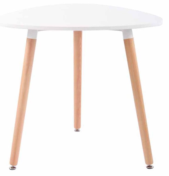 Kuchyňský stůl dřevěný Abenra 80 natura ~ v75 x Ø80 cm - Bílá