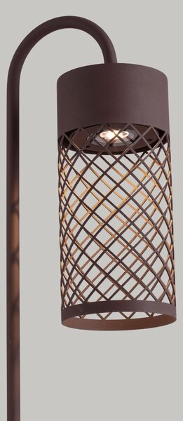 Vonkajšia stojaca lampa Motley kortenová 9 W – Hnědá
