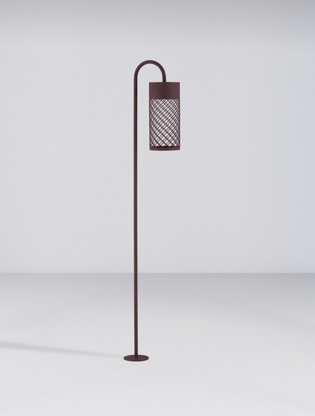 Vonkajšia stojaca lampa Motley kortenová 9 W – Hnědá