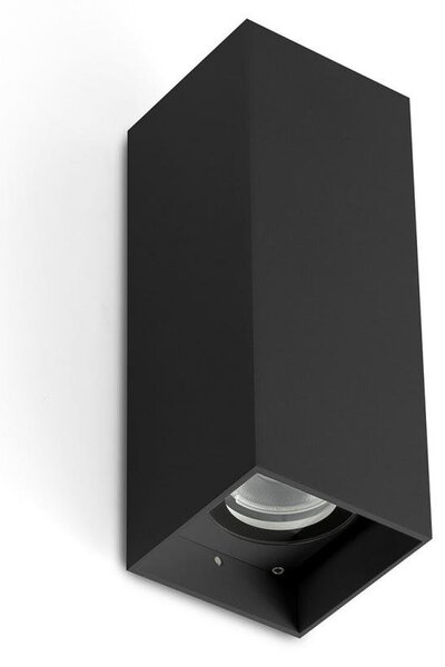 KOV 2L nástěnné svítidlo hranaté, černá 2700K 14°/14° - FARO