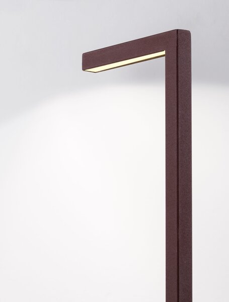 Vonkajšia stojaca lampa Pipe kortenová 5 W – Hnědá