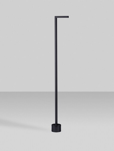 Vonkajšia stojaca lampa Pipe pieskovo čierna 5 W – Černá