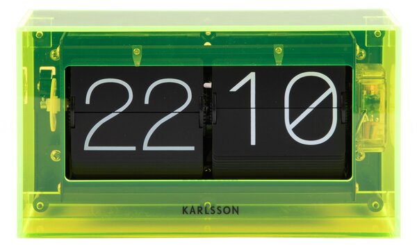 Designové nástěnné/stolní překlápěcí hodiny 5976YE Karlsson 21cm