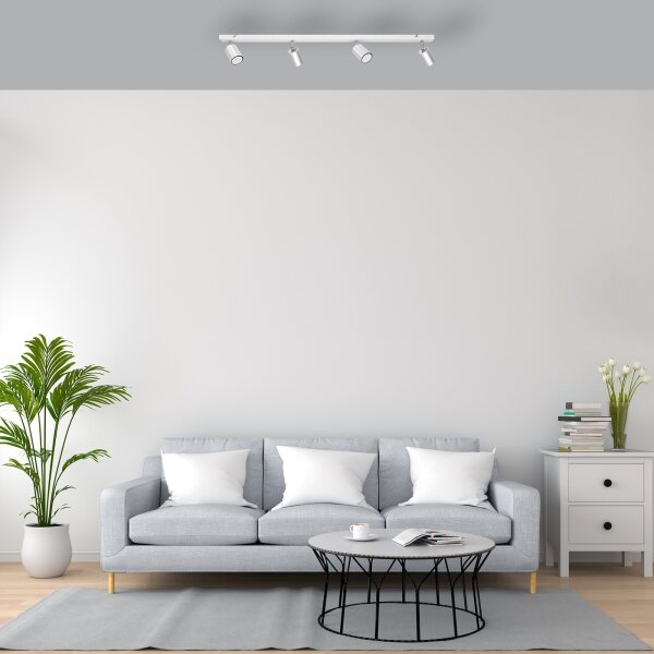 LED Bodové svítidlo TUNE 4xGU10/4,8W/230V matný chrom/bílá