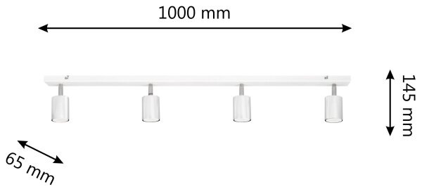 LED Bodové svítidlo TUNE 4xGU10/4,8W/230V matný chrom/bílá