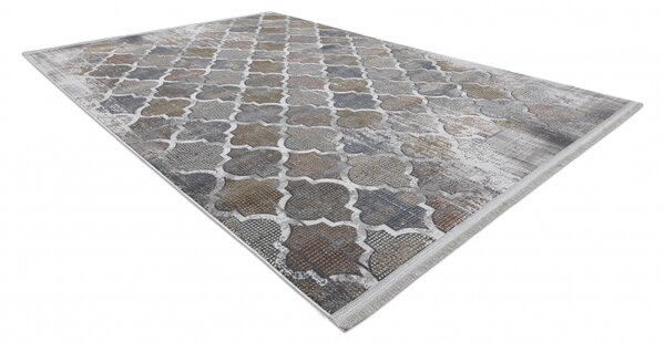 Makro Abra Moderní kusový koberec LUCE 75 Marokánský vzor šedý hořčicový Rozměr: 77x150 cm