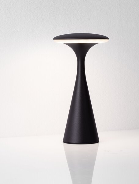 Vonkajšia stolová lampa Grigio pieskovo čierna 2 W – Černá