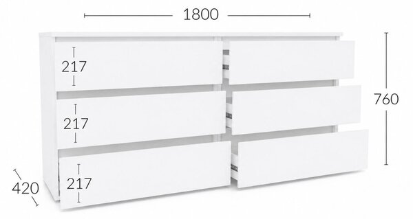 Komoda K760/1800/2x3Z nymfea alba Idea