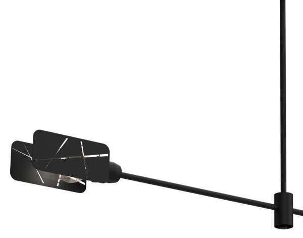 Lustr na tyči ASTRA 2xE27/60W/230V černá