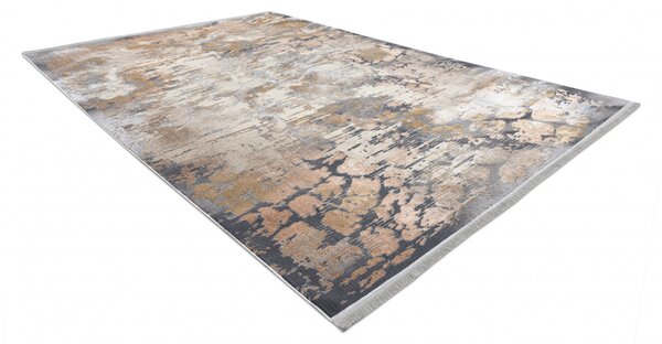Makro Abra Moderní kusový koberec LUCE 74 Vintage abstraktní šedý hořčicový Rozměr: 77x150 cm