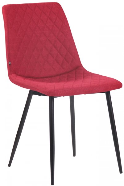 Židle Telde ~ látka, kovové nohy černé - Červená
