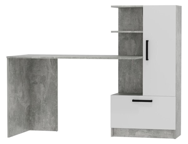 Počítačový stůl Standard, industriál / nymfea alba, pravá montáž