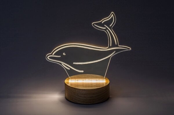 Rabalux 76002 - LED Dětská stolní lampička AKALI LED/2W/5V 3000K delfín buk