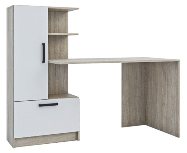 Počítačový stůl Standard, urban oyster / nymfea alba, levá montáž
