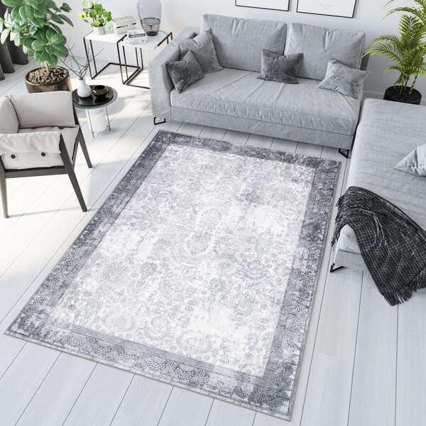 Makro Abra Kusový koberec pratelný VICTORIA 2363 Klasický pogumovaný krémový Rozměr: 80x150 cm