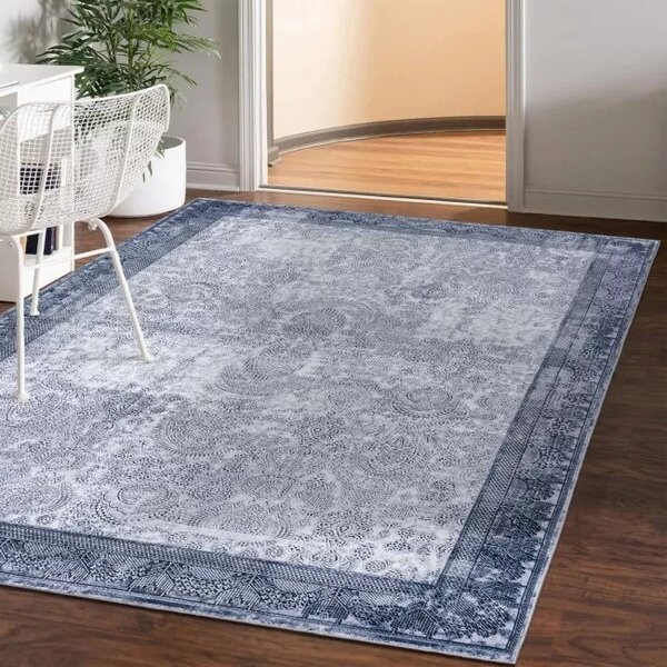 Makro Abra Kusový koberec pratelný VICTORIA 2363 Klasický pogumovaný krémový Rozměr: 80x150 cm