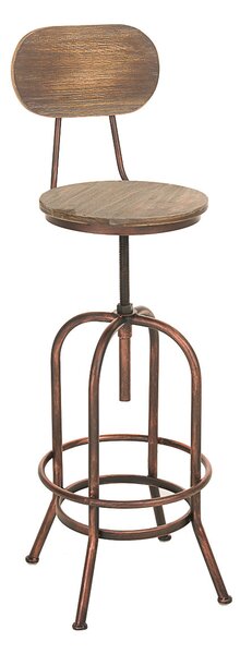 Bistro barová židle v industriálním stylu Bino - Bronzová