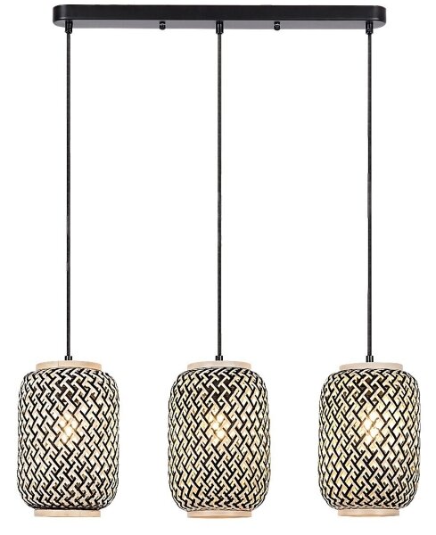 Rabalux 72093 - Lustr na lanku ADALLA 3xE27/40W/230V ratan