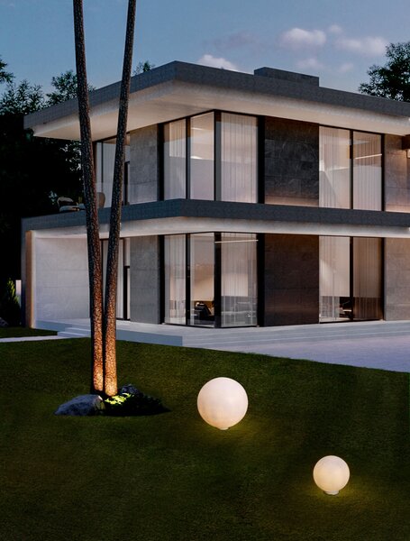 Vonkajšia stojaca lampa Moon biela 5 W – Bílá