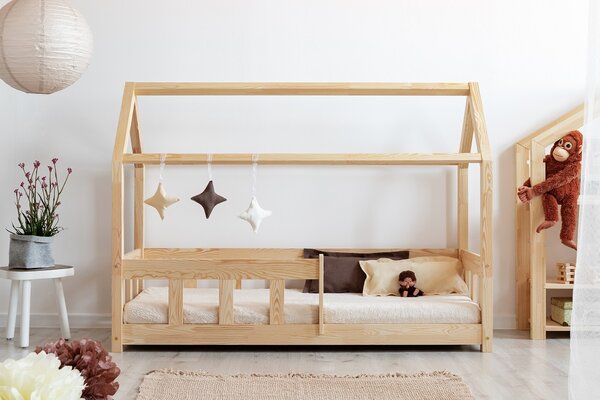 Adeko Dětská postel domeček se zábranou Mila MBP Velikost postele: 190x100 cm