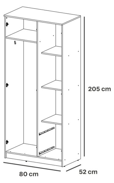Skříň Simple 2D 2Š nymfaea alba