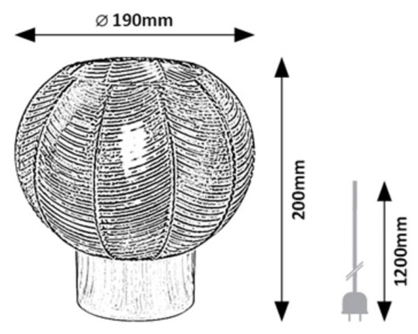 Rabalux 74017 - Stolní lampa MONET 1xE27/40W/230V
