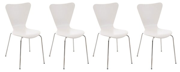 Židle Callisto (SET 4 ks) - Bílá