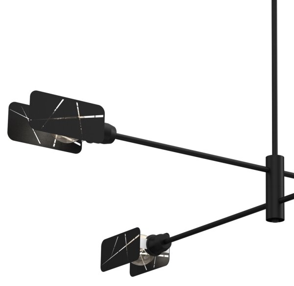 Lustr na tyči ASTRA 4xE27/60W/230V černá