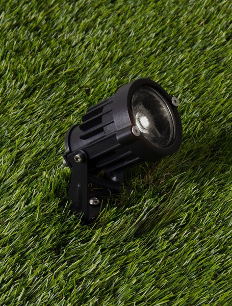 Vonkajšia stojaca lampa Quick pieskovo čierna 7 W – Černá