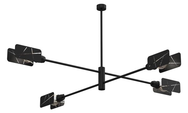 Lustr na tyči ASTRA 4xE27/60W/230V černá